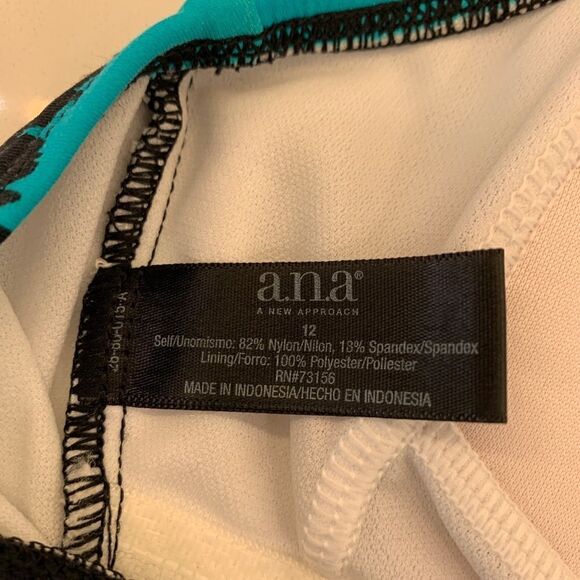 A.N.A. Tankini Bathing Suit 2 piece sz 10/12 - Picture 4 of 8